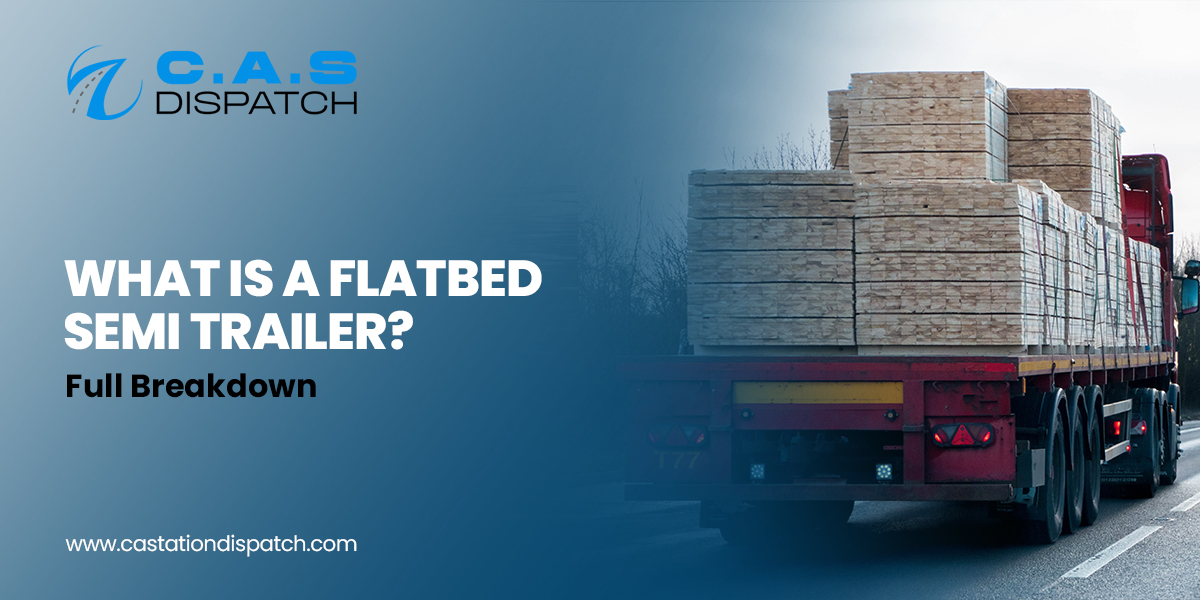 Flatbed semi trailer